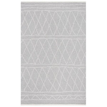 Safavieh 5 ft. -5 in. x 7 ft. -7 in. Augustine 400 Contemporary Rectangle Power Loomed Rug Grey & Ivory AGT474A-5